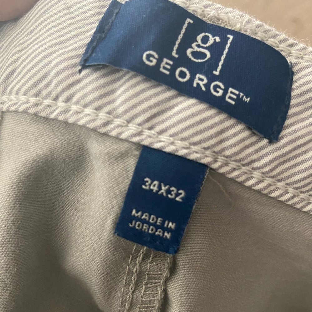 George,khaki,straight leg stretch